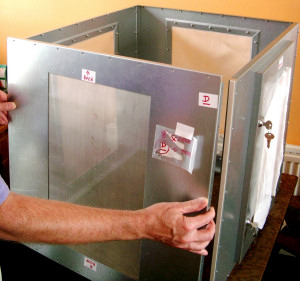 Putting side panel onto Aphid Cage