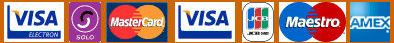We accept Electron, Solo, MasterCard, Visa, JCB, Maestro and American Express We accept Electron, Solo, MasterCard, Visa, JCB, Maestro and American Express
